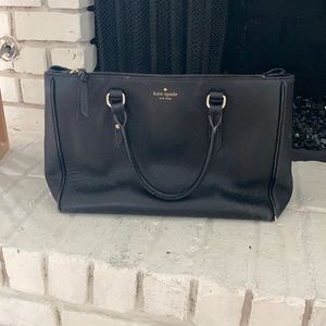 Well Loved Kate Spade Black Leather purse w/ gold